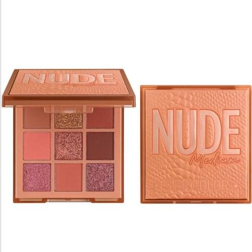 Makeup PU Leather box style 9 colors nude eyeshadow palette