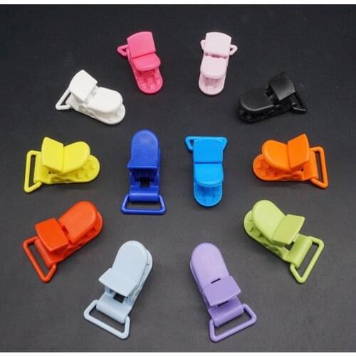 25mm Plastic Baby Pacifier Clips Transparent Pacifier Clips Soother Holder For Baby Pacifier Nipples Holder Multi Round Clamp