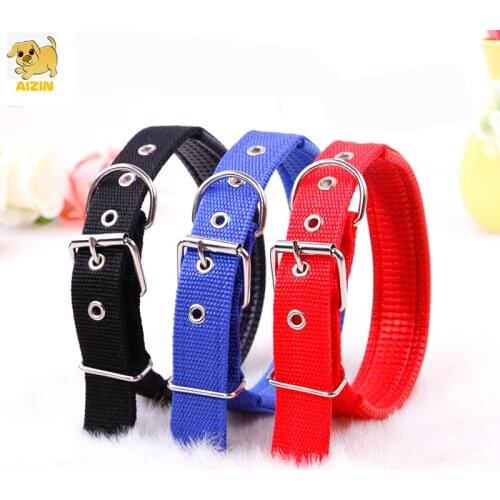 Strong Nylon Dog Collars Dog Cat Outdoor Running Leads Collar Adjustable For Small Medium Puppy Chihuahua Pet Products Supplier