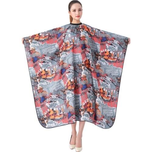 Salon Professional Hairdressing Shawl Hairdresser Fashion Graffiti Haircut Dye Hair Styling Apron Barber Tool Accessories Capes