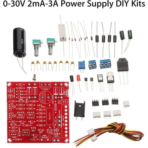0-30V 2mA-3A DC Regulated Power Supply DIY Kit Continuously Adjustable Current Limiting Protection For School Education Lab