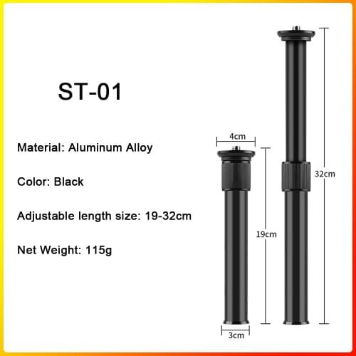 SETTO Tripod Extension Tube Extender Pole Handheld Bar Telescopic Stick Rod for Gimbal Tripod Gopro DJI Zhiyun DSLR Phone Camera