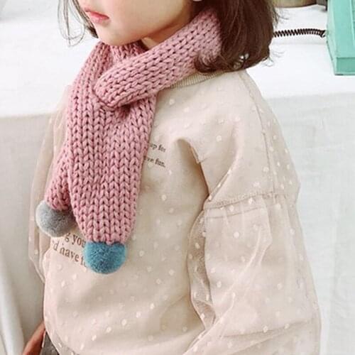Baby Scarf Winter Kids Knitted Scarves Kid Fashion Warm Woven Scarf Solid Soft Boys Girls Scarf Collar Children Stretch Neckwear
