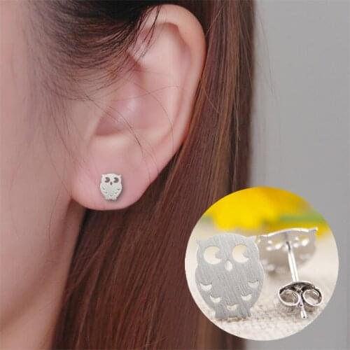Shuangshuo New Style Fashion Small Owl Stud Earrings for Women Cute Animal Earrings boucle d'oreille femme 2017 brincos aretes