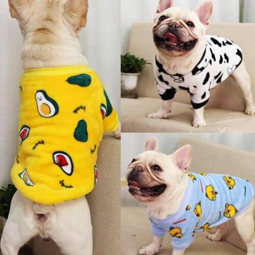 Pet Dog Pajamas Sweater Fashion French Bulldog Clothes Warm Color Pattern Dog Clothes Pet Dog Clothes Puppy Dog Pugs Clothes