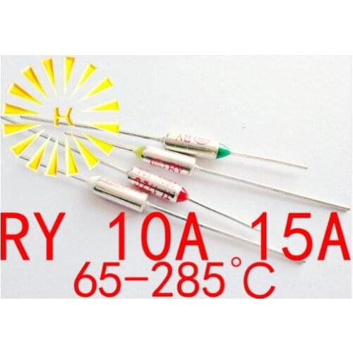 RY Thermal Cutoff TF 65-285 degree Thermal-Links 10A 15A 250V Temperature Fuse Resistor x 100PCS FREE SHIPPING