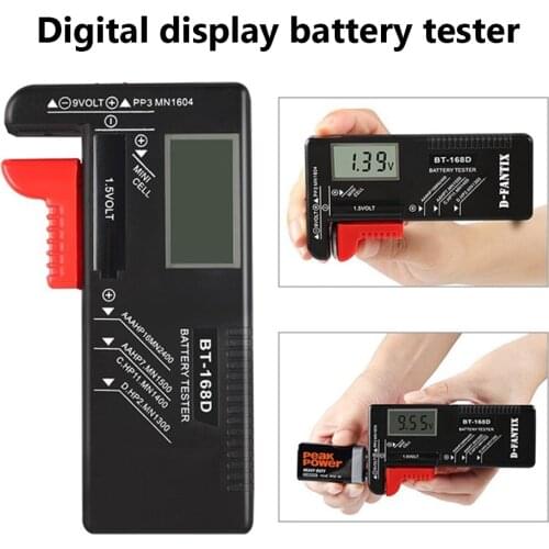 BT-168 Digital Lithium Battery Capacity Tester Checkered load analyzer Display Check AAA AA C D 9V Button Cell Universal test