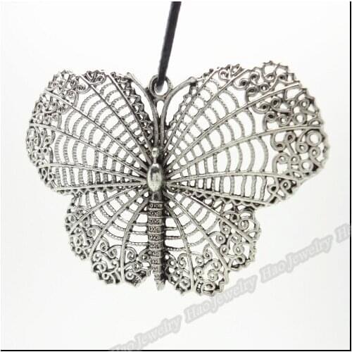 10 pcs Vintage Charms Butterfly Pendant Antique silver Fit Bracelets Necklace DIY Metal Jewelry Making
