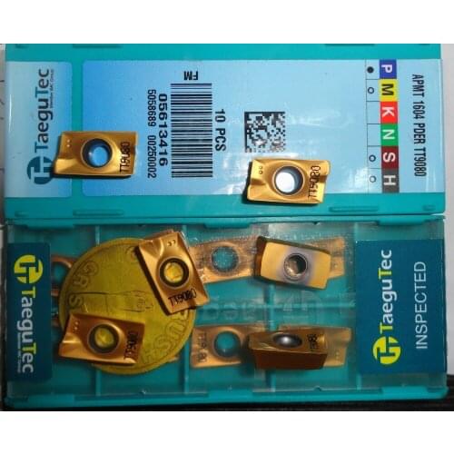 10pcs taegutec APMT1604PDER TT9080Cemented carbide inserts CNC milling insert The lathe tool