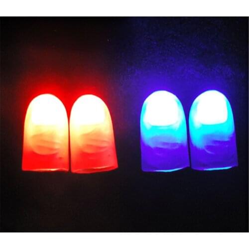 2Pcs Random Novelty Kids Amazing Fantastic Glow Toys Children Luminous Gifts Magic Trick Props Funny LED Light Flashing Fingers