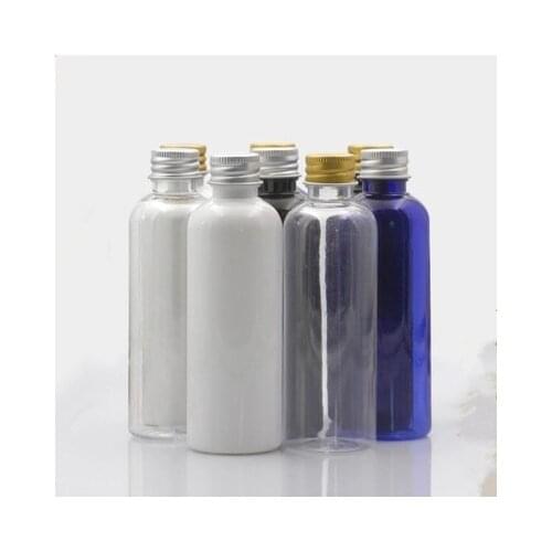 20pcs/lot 100ml cream lotion cosmetic container travel kits empty small plastic bottle with screw cap