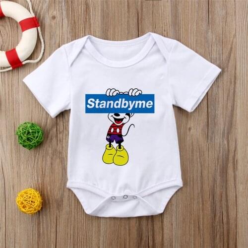 2021 Baby Boys Clothes Mickey Mouse Girls Clothing Bodysuits Baby Girls Clothes 0-24M Newborn Short Sleeve Roupas de bebe