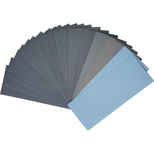 24 Pieces of Sandpaper, Wet Waterproof Sandpaper, Wood and Furniture Surface Polishing, Car Polishing, 9X3.6 Inches
