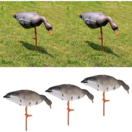3pcs Realistic Goose Decoy Hunting Bait Lure Water Pond Garden Decors Farm Scarecrow