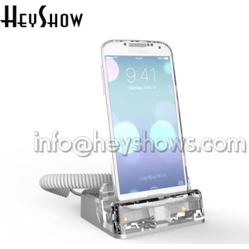 Acrylic Mobile Phone Burglar Alarm Anti Theft For iphone Security Display Stand Alarm System With Claw Remote Control For Retail