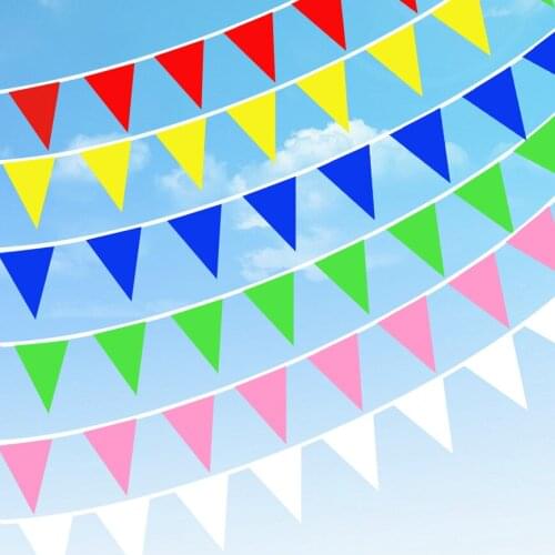 80M/Lot 200 Flags Festival Banner Wedding Eecoration Fabric Bunting Party Supplies Stage Performance Store Opened Decoration