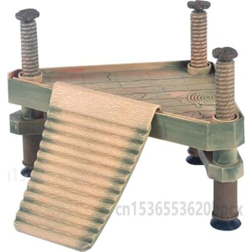 Tortoise Basking Platform Turtle Climbing Ladder Floating Island Basking Platform Pet Amusement Park Turtle Tank Landscaping