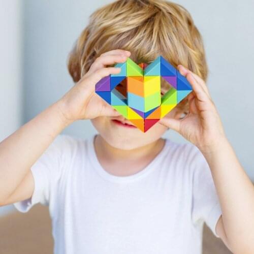 Cubing Classroom 24/36/48/60/72 Snake Speed Cubes Twist Magic Puzzle For Kids Party Favours Colorful Educational Toys