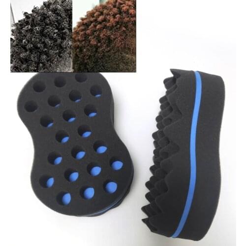 Double Sided Wave-shaped Sponge Brushes Multi-holes Side Braid Twist Hair Curl Hair Styling Tools Wave Hair Sponge Brush Comb