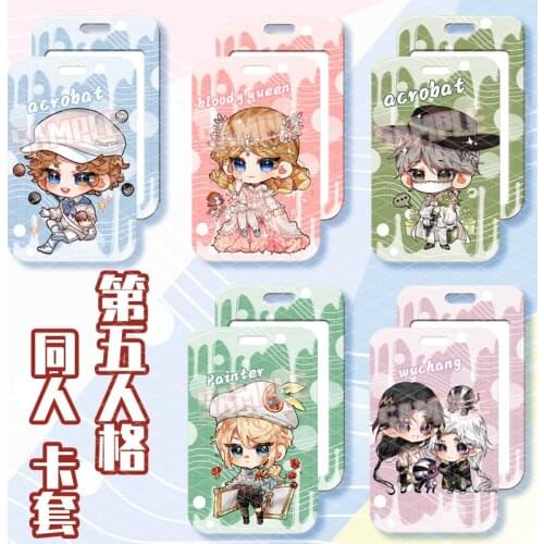 HOT Game Identity V Aesop Carl Mary Eli Clark Mary Sofia Seer Student ID Bus Bank Card Holder Keychain Card Case Box Pendant