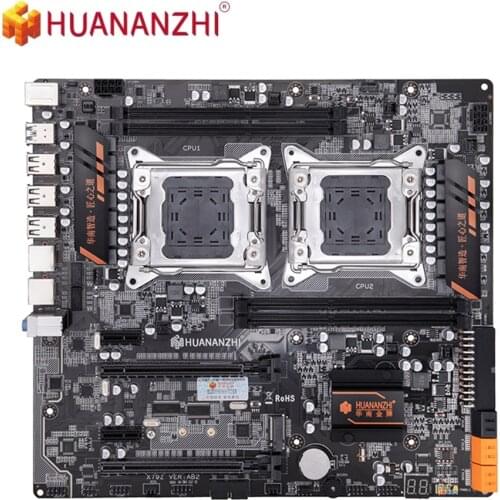 HUANANZHI X79 4D Dual CPU X79 Motherboard For Intel X79 LGA 2011 E-ATX PC DDR3 1333/1600/1866MHz 128GB PCI-E SATA3 USB3.0