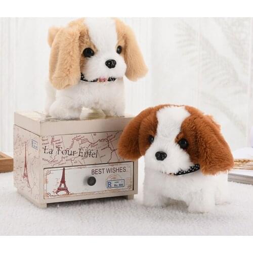 Simulation Electric Dog Plush Smart Dog Called Walking Toy Electric Plush Robot Dog Toddler Toy For Christmas Gift