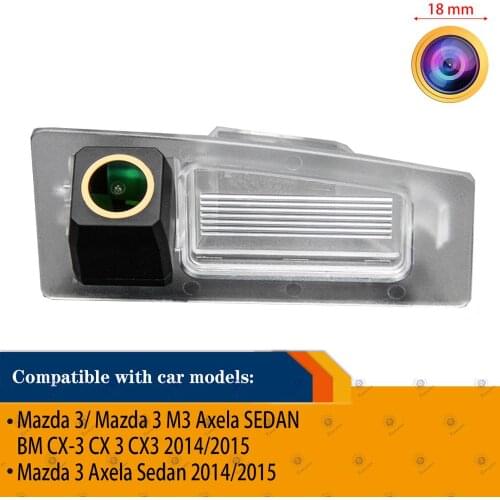 Rear View Camera Reverse Backup Night Vision Camera for Mazda CX 3 Mazda 3 Axela BM 4D Sedan Golden Camera HD 1280x720p Camera