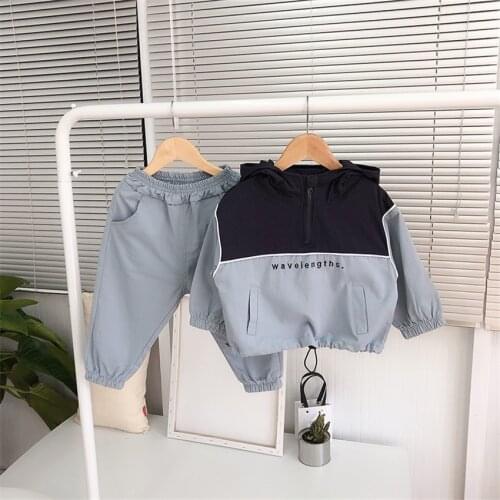 Unisex Clothing Sets Fashion Korean Hoodies + Pants Sport Suit For Girl Spring Autumn Boys Tracksuit Toddler Kids Clothes 2019