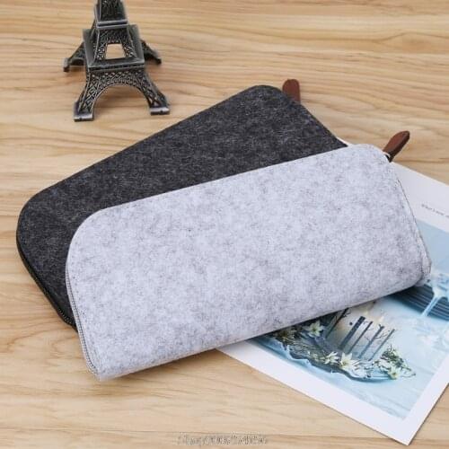 Square Felt Makeup Cosmetic Bag Brush Pen Pencil Case Pouch Box Office Supplies D02 20 Dropship