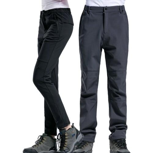 Men Women Thick Pants Waterproof Hiking Pants High Quality Camping Fishing Autumn Winter Windproof Warm Trousers Teenager Adults