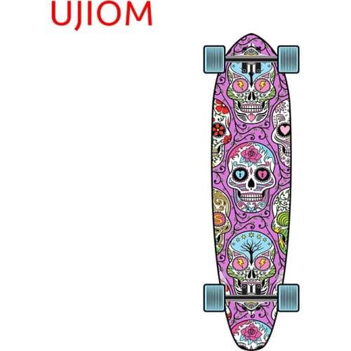 UJIOM Wall Stickers Longboard Mexican Skulls Purple Sticker Accessories Room Decorations Wallpaper Waterproof Home Decor Decals