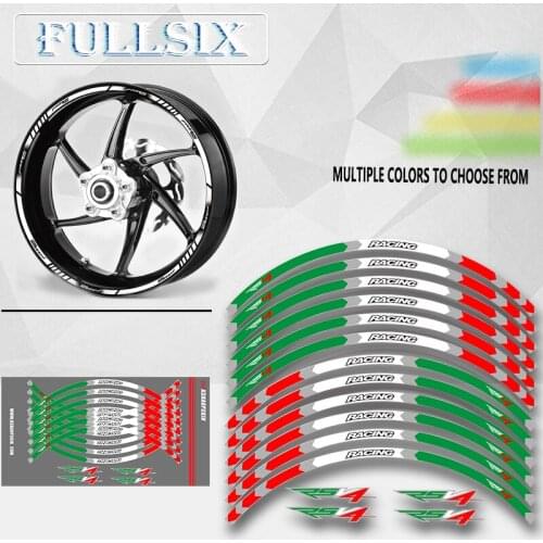 Motorcycle front and rear wheels Edge Outer Rim Reflective Sticker Stripe Wheel Decals For Aprilia RSV4 R/ RR RSV4 RF
