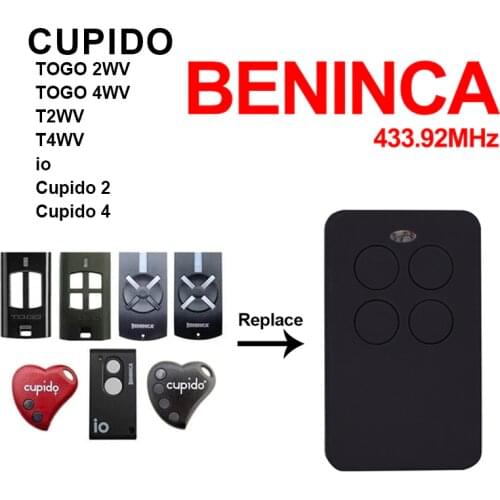 Copy Beninca TO GO 2WV 4WV T2 T4 WV CUPIDO 2 4 remote control gate clone BENINCA garage opener for barrier