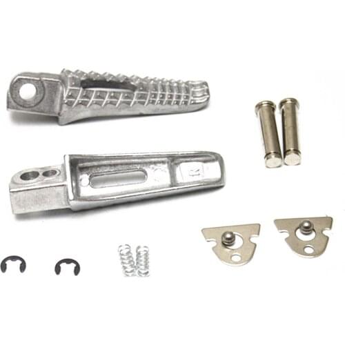 Silver Left & Right Rear Foot Pegs Assembly For Suzuki GSXR1000 2005-2014