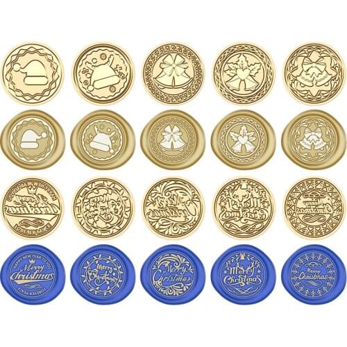 25MM Festival Christmas Wax Seal Head Replaceable Wax Stamp Retro Antique Scrapbook Festival Craft Wedding Decorate