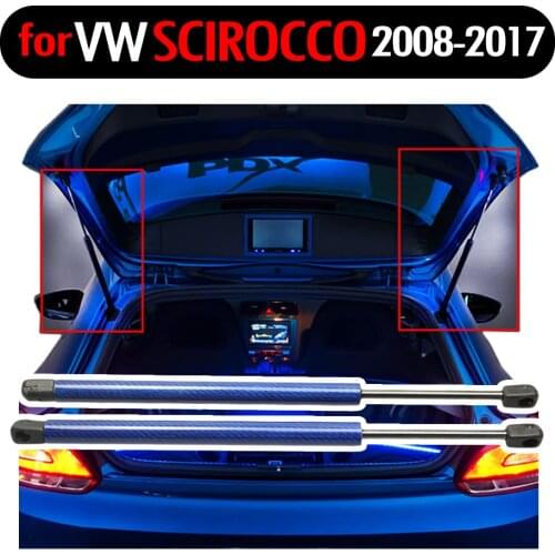 Carbon fiber for Volkswagen Scirocco 2008-2017 AUTO Rear Trunk Tailgate boot Lift Supports Gas Struts gas springs dampers