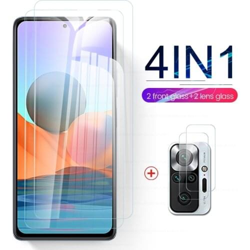 1 to 4 Tempered Glass For Xiaomi Redmy Note10 Not 10 Pro Screen Protectors Camera Lens Film For Redmi Laptop Note 10 Pro Glass