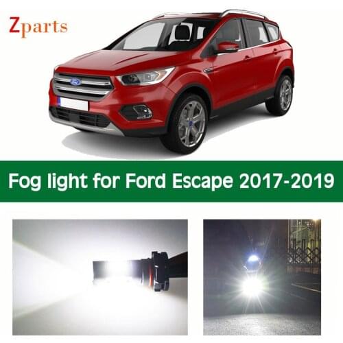 1 Pair Car LED Fog Light For Ford Escape 2017 - 2019 Auto Foglamp Bulb White Lighting 12V 6000K Car Lamps Car Accessories