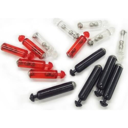 100pcs Plastic Fishing Lure Baits Rattles Insert Tube for Soft Worm Jig Fishing Lure Fly Tie Tying Fishing Sound Bar Bait Making