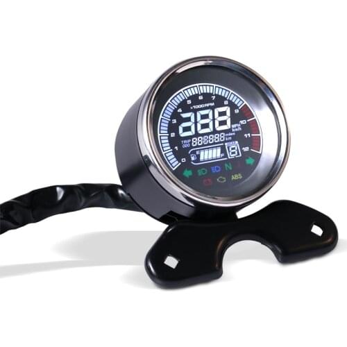 12V LCD Motorcycle LED Digital Odometer Speedometer Tachometer For Harley Honda BMW Kawasaki Yamaha Suzuki Chopper Touring