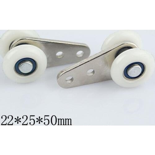 Window Curtain Parts Hanging Double Wheels with Bearing Hanging Round Wheel Heavy Curtains Hanging Round Large Wheel KF651