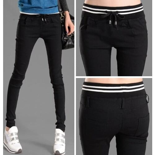 2021 Autumn Ladies Cargo Pants Lace up Women Casual Pencil Pants Female High Waist Pant Multi-Pocket Joggers Sweatpants