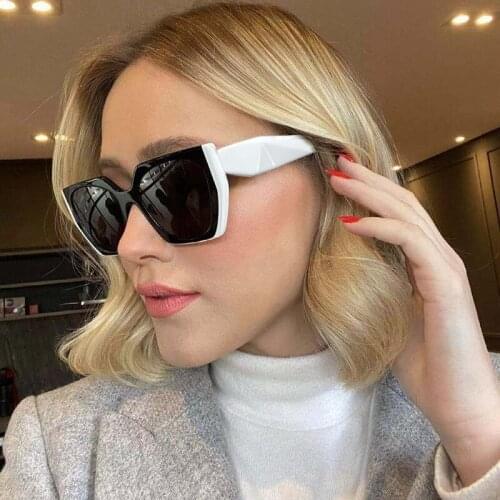2021 Vintage Classic Double Color Frame Cat Eye Style Sunglasses Women Retro Gradient Brand Design Sun Glasses Shades 95324