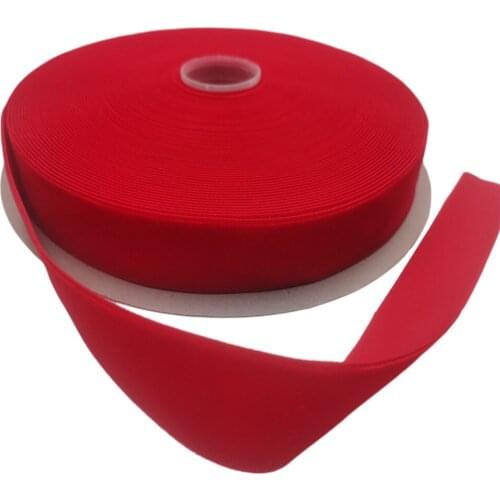 25MM Nylon Red Velvet Ribbon Single Face for Handmade Wedding Decoration Gift Wrapping DIY Hair Bowknot Sewing 25yards Roll
