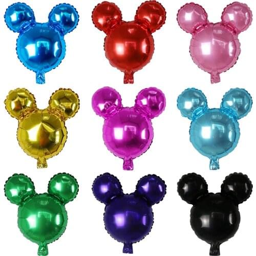 50pcs Cartoon Mickey Minnie Head Foil Helium Balloons Baby Shower Happy Birthday Party Decoration Supplies Kids Toy Air Globos