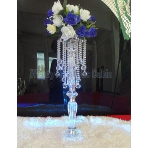 68cm Tall clear acrylic crystal flower stand table centerpiece