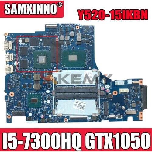 Akemy DY512 NM-B191 Is Suitable For Lenovo Y520-15IKBN Notebook Motherboard 5B20N00291 CPU I5 7300HQ GTX1050 DDR4 100% Test Work