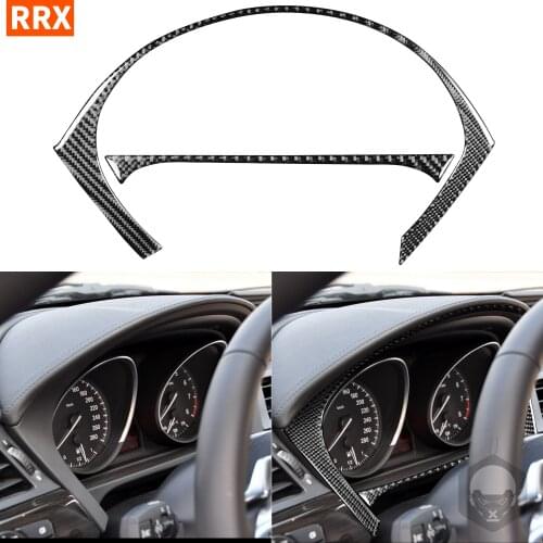 For BMW Z4 E89 2009-2016 Car Accessories Black Color Carbon Fiber Stickers Speedometer Surround Frame Trims Styling Interiors