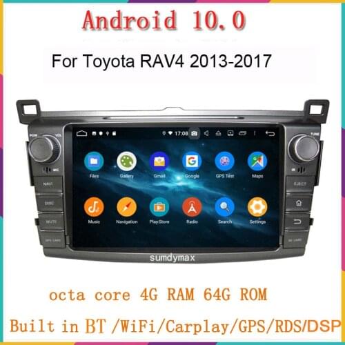 8" two din 8core android 10.0 car dvd multimedia player for toyota RAV4 RAV 4 2013 2014 2015 2016 car audio stereo head unit