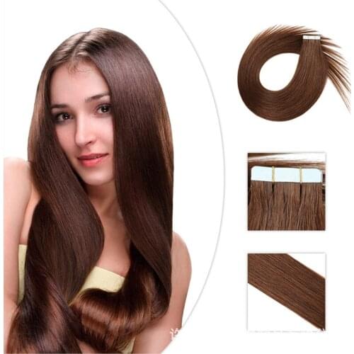 Bluelucky PU Skin Weft Tape In Hair Extensions 2.5g/pc Cuticle Aligned Remy Hair